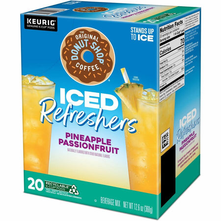 The Original Donut Shop® Iced Refreshers - Pineapple Passionfruit - 20/Box - 4 / Carton - Coffee