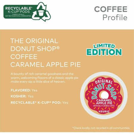 The Original Donut Shop® K-Cup Caramel Apple Pie Coffee - Compatible with Keurig Brewer - Light