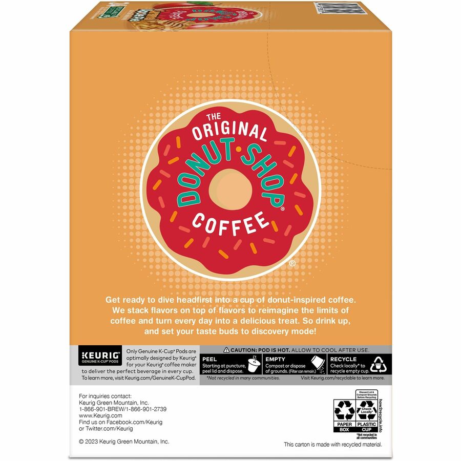 The Original Donut Shop® K-Cup Caramel Apple Pie Coffee - Compatible with Keurig Brewer - Light