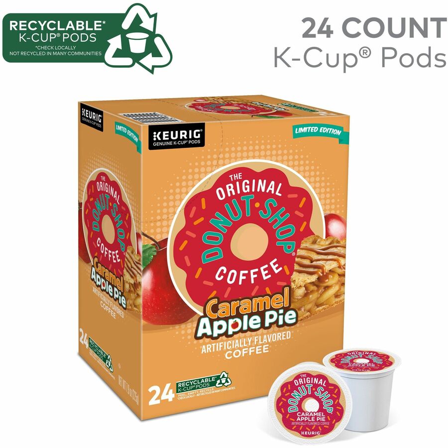 The Original Donut Shop® K-Cup Caramel Apple Pie Coffee - Compatible with Keurig Brewer - Light