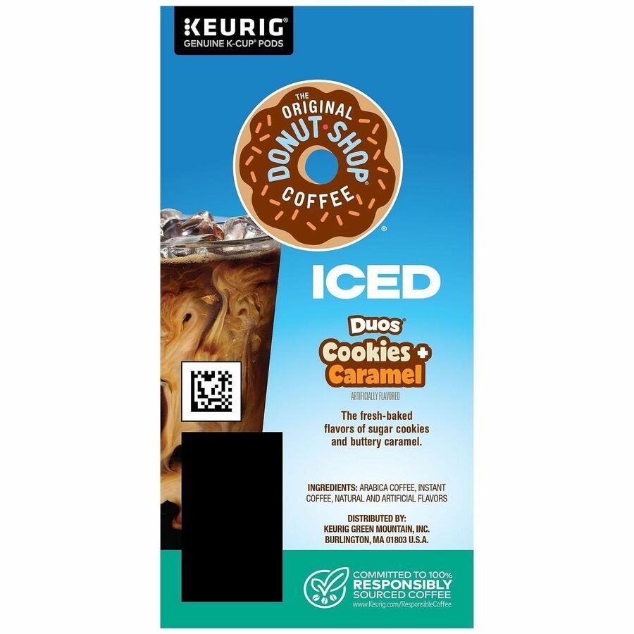 The Original Donut Shop® K-Cup Iced Duos Cookies and Caramel Coffee - Compatible with Keurig Brewer - Ice - Medium