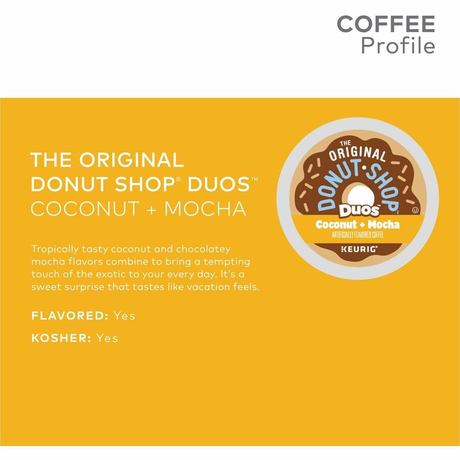 The Original Donut Shop® K-Cup Pod Coffee - Compatible with Keurig Brewer - Regular - Medium - Coconut Mocha