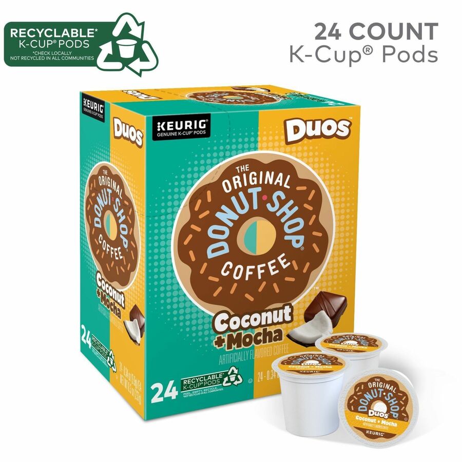 The Original Donut Shop® K-Cup Pod Coffee - Compatible with Keurig Brewer - Regular - Medium - Coconut Mocha