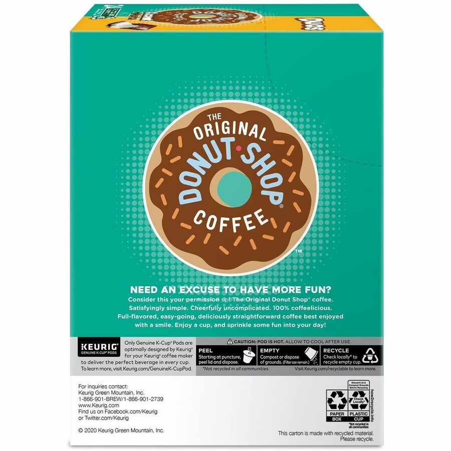 The Original Donut Shop® K-Cup Pod Coffee - Compatible with Keurig Brewer - Regular - Medium - Coconut Mocha
