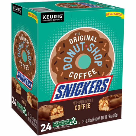 The Original Donut Shop® Snickers Coffee - Compatible with Keurig K-Cup Brewer - Mild - 24 / Box