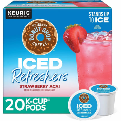 The Original Donut Shop® Strawberry Acai Iced Refreshers - 20/Box - Coffee