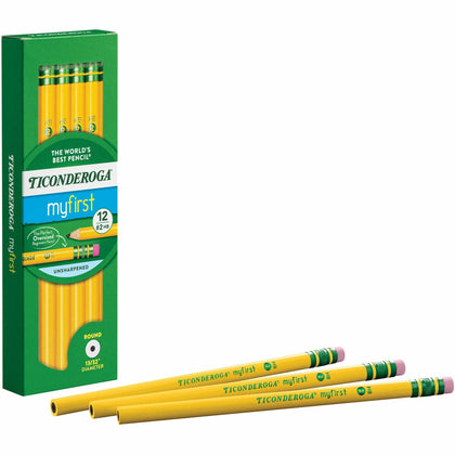 Ticonderoga Beginner No. 2 Pencils: Yellow Barrel 1 Dozen - Basic Supplies