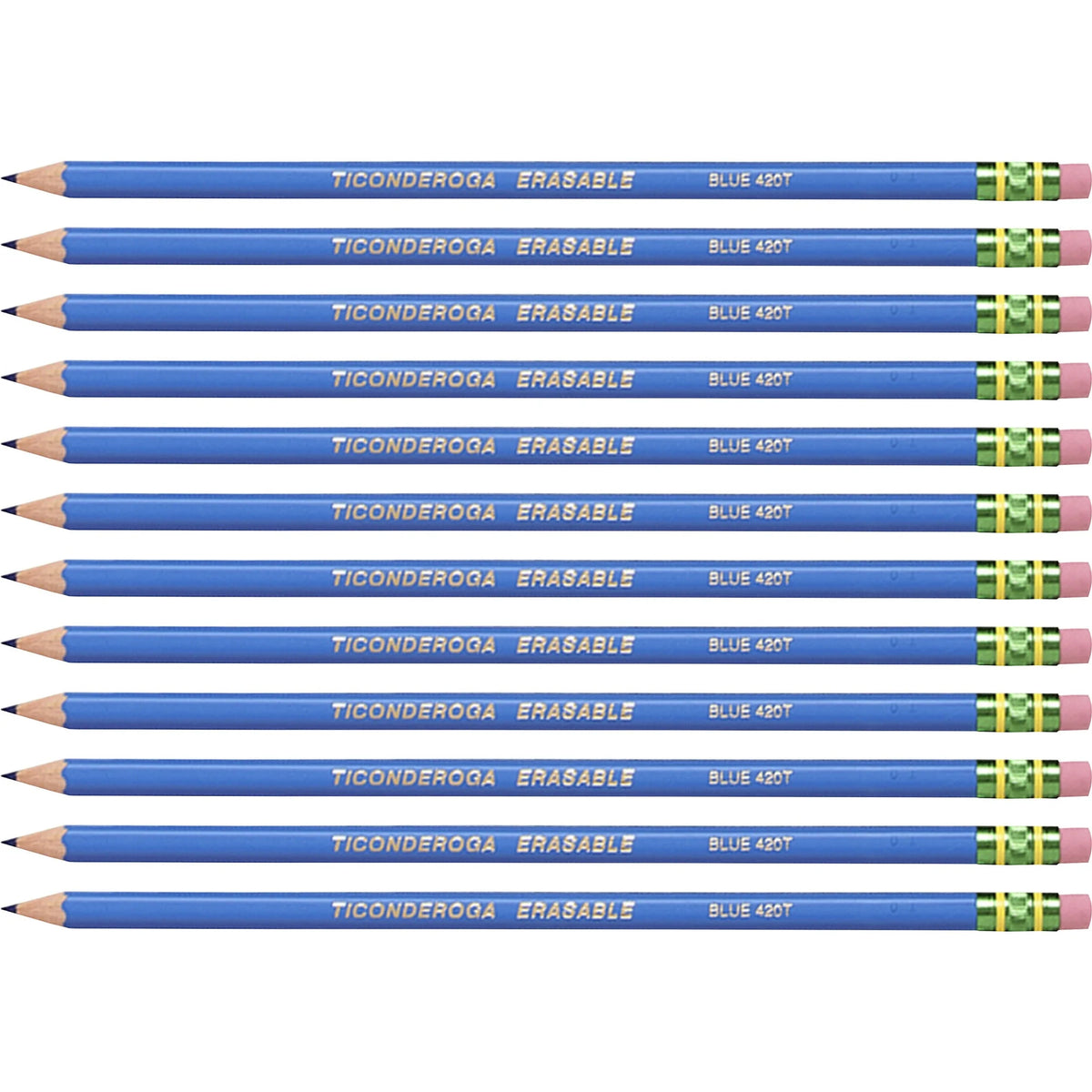 Ticonderoga Erasable Blue Checking Pencils - Pre-Sharpened HB - 1 Dozen/Box - Specialty Marking & Colored