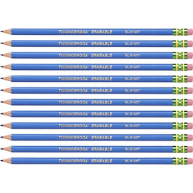 Ticonderoga Erasable Blue Checking Pencils - Pre-Sharpened HB - 1 Dozen/Box - Specialty Marking & Colored