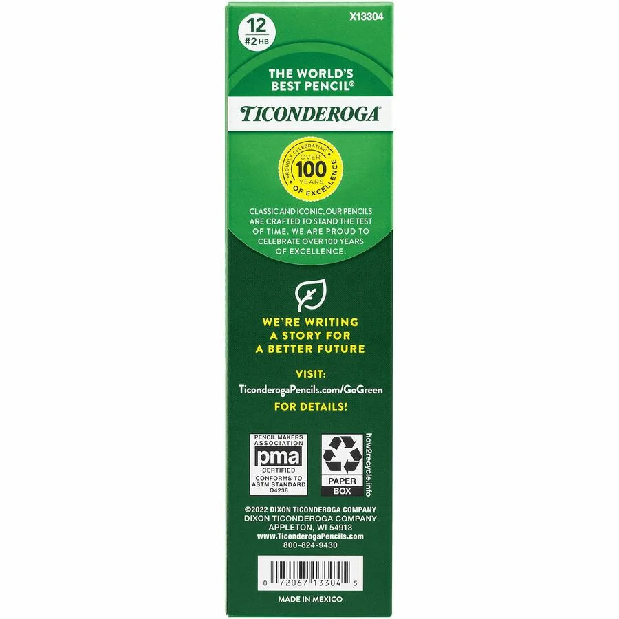 Ticonderoga Laddie No. 2 Pencils: #2 Yellow Barrel 1 Dozen - Basic Supplies