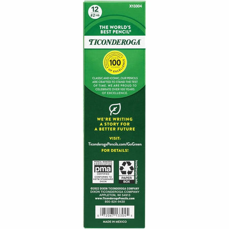 Ticonderoga Laddie No. 2 Pencils: #2 Yellow Barrel 1 Dozen - Basic Supplies