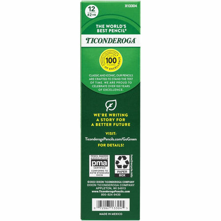 Ticonderoga Laddie No. 2 Pencils with Erasers - Rear
