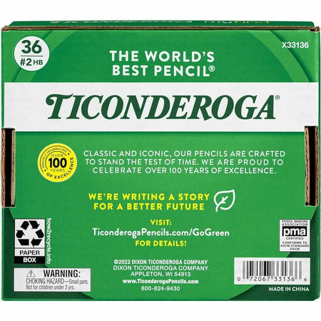 Ticonderoga My First Pencil: Graphite HB/#2 Broad Point Yellow Barrel - 36 Pack - Basic Supplies
