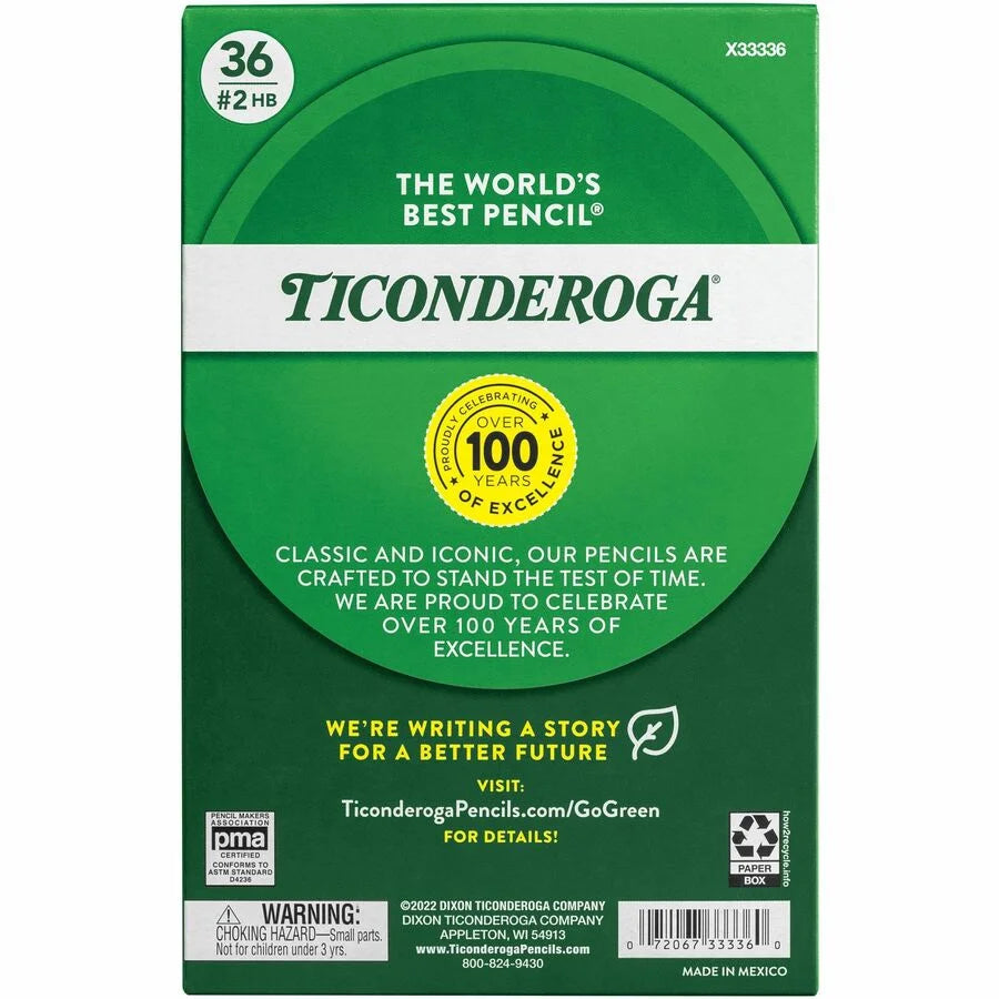 Ticonderoga My First Wood Pencil - #2 - Yellow Cedar Barrel - 36 Pack - Basic Supplies