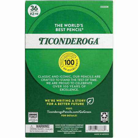 Ticonderoga My First Wood Pencil - #2 - Yellow Cedar Barrel - 36 Pack - Basic Supplies
