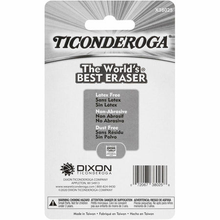 Ticonderoga Pencil Cap Erasers - Rear