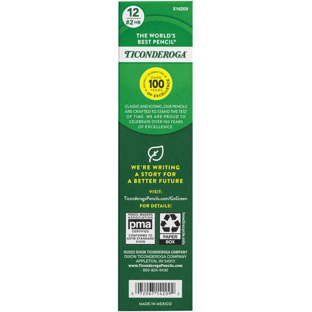Ticonderoga Pre-Sharpened Erasable Checking Pencils - Rear
