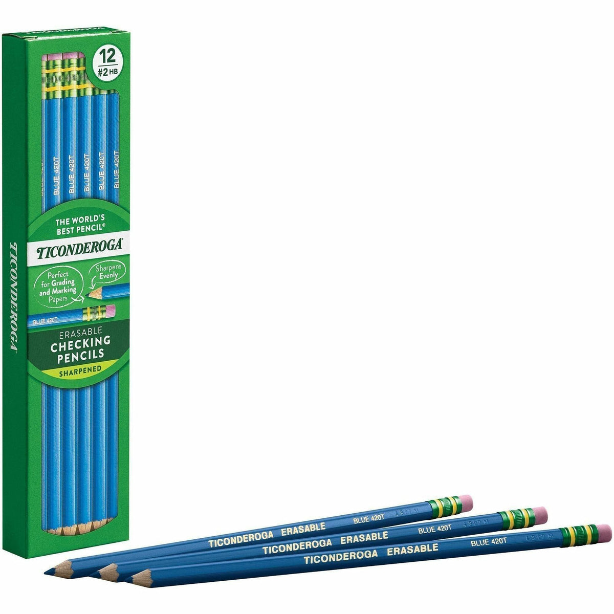 Ticonderoga Pre-Sharpened Erasable Checking Pencils - 2000