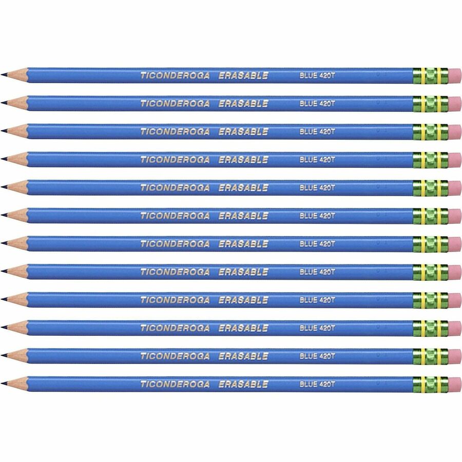 Ticonderoga Pre-Sharpened Erasable Checking Pencils - Front