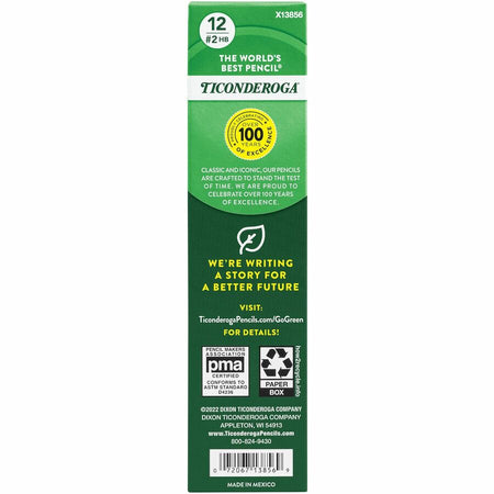 Ticonderoga Tri-Write Wooden Pencils - Rear