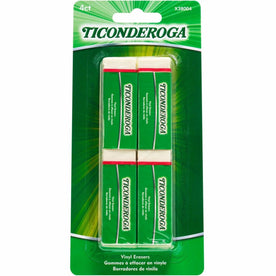 Ticonderoga White Block Erasers - Soft & Latex-free