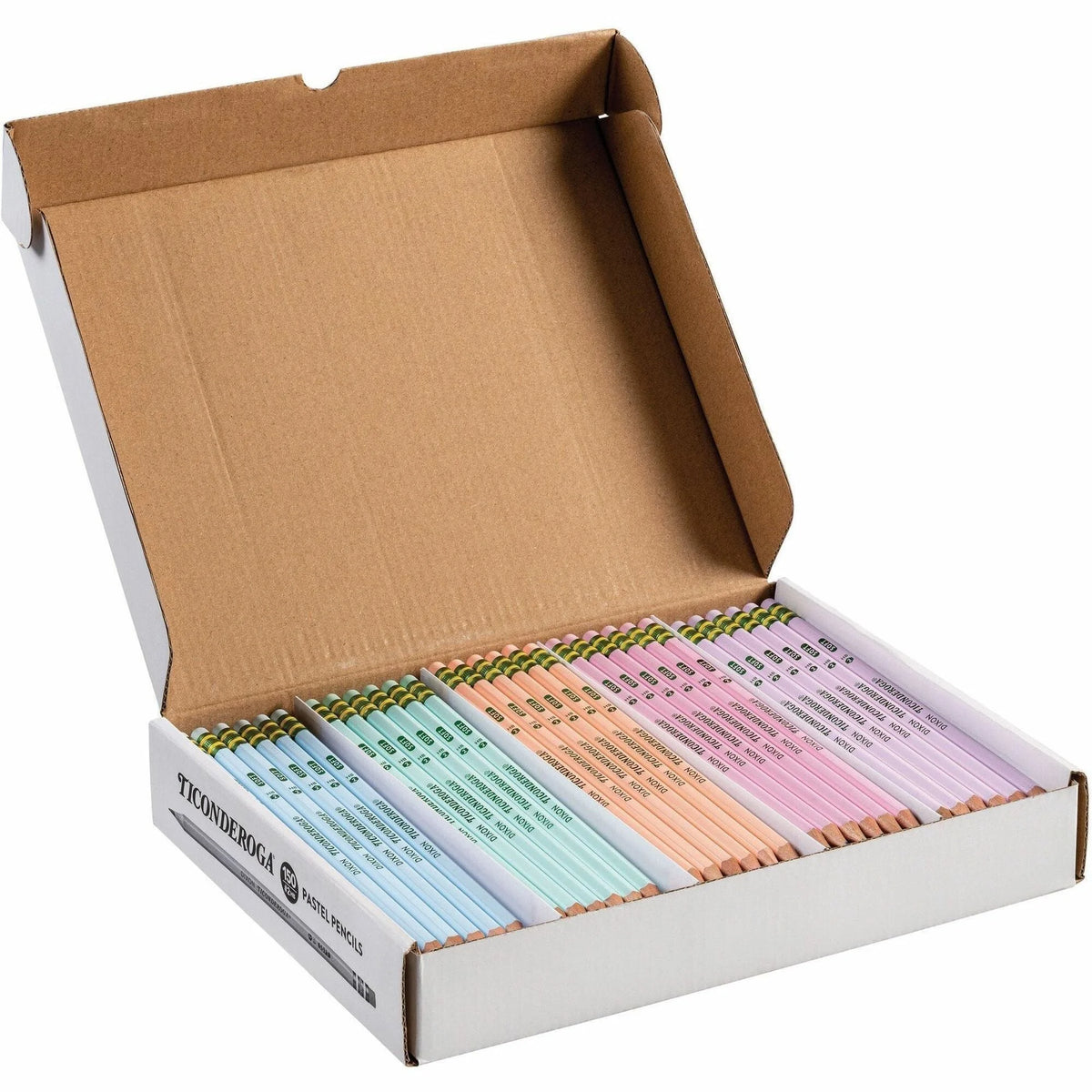 Ticonderoga Wood Pencils: Graphite Lead Assorted Barrel - 150/Box - Pencils