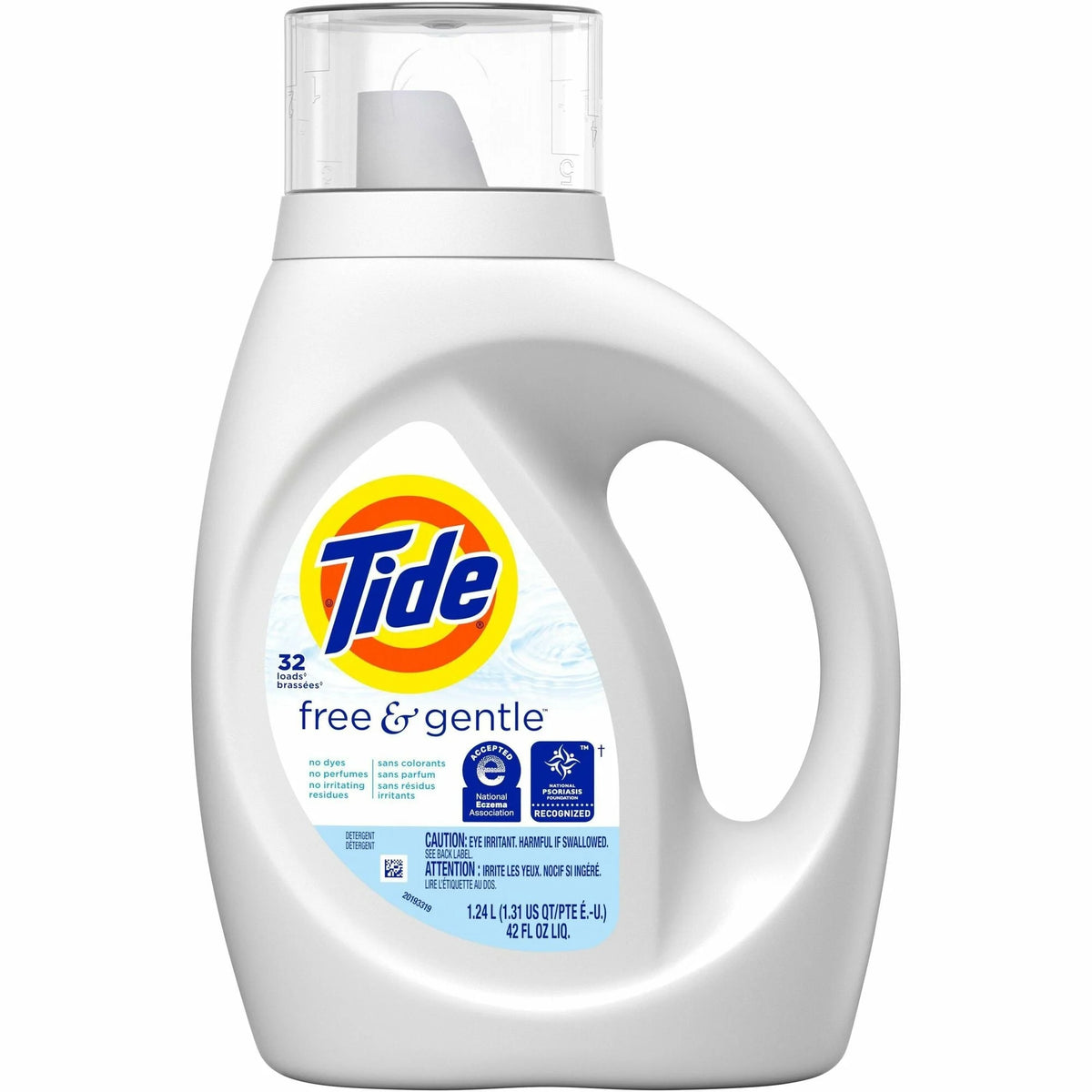 Tide Free & Gentle Liquid Detergent - Hypoallergenic Laundry Solution - Cleaning Supplies
