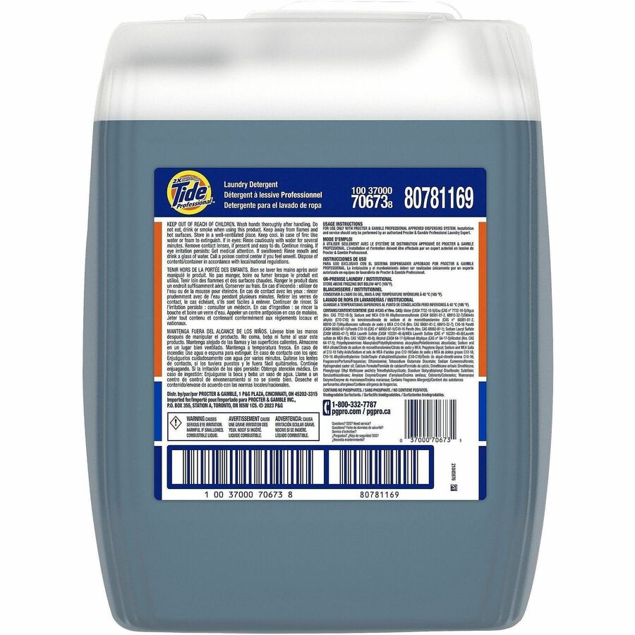 Tide Pro Line 2X Laundry Detergent - Rear