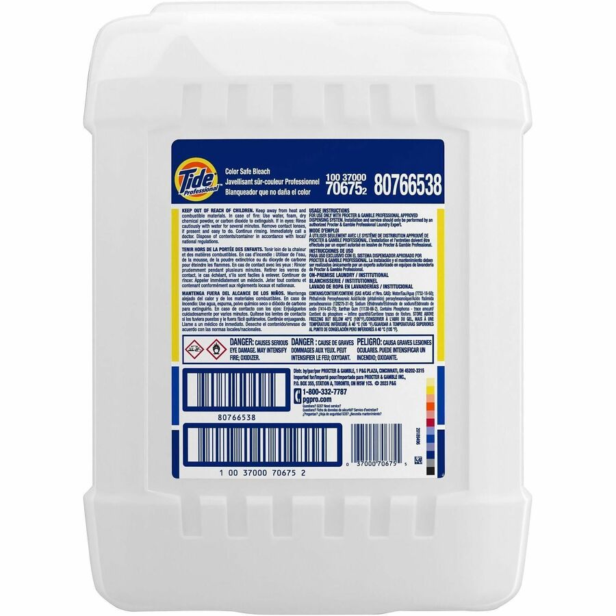 Tide Pro Line Professional Color Safe Bleach Laundry Additive - Rear