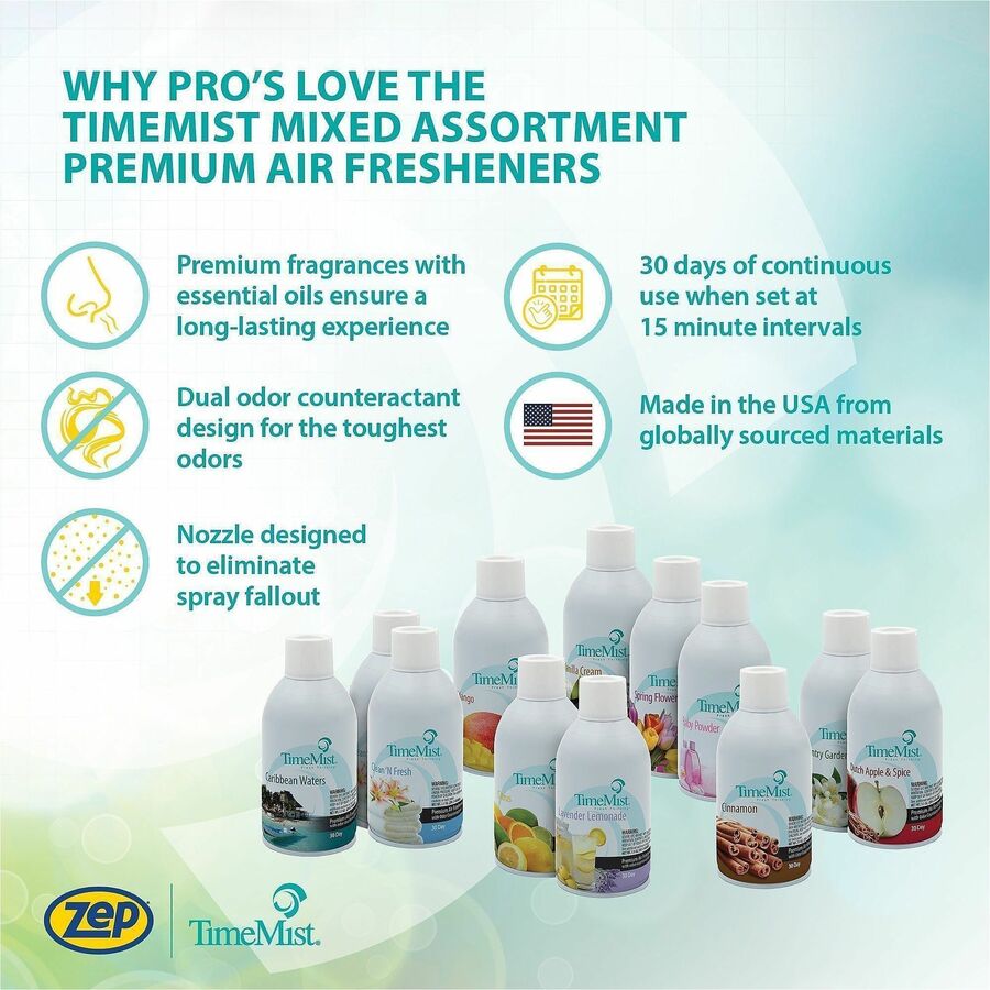 TimeMist Cinnamon Premium Air Freshener Spray - Aerosol - 5.3 fl oz (0.2 quart) - 30 Day - Fresheners