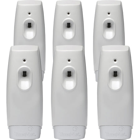 TimeMist Settings Air Freshener Dispenser - 0.13 Hour 0.25 0.50 - 30 Day Refill Life - 2 x AA Battery - 6 / Carton