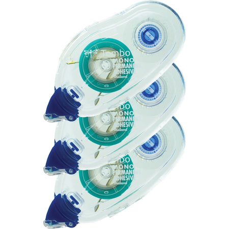 Tombow Mono Adhesive Refill: 13.11 yd x 0.33’’ - Clear - Paper Photo Card - 3/Pack - Double-Sided Tape
