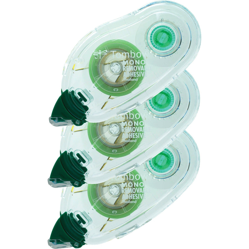 Tombow Mono Removable Adhesive Applicator Refill - 13.11 yd Length x 0.33’’ Width - Clear - For Card Photo Paper - 3