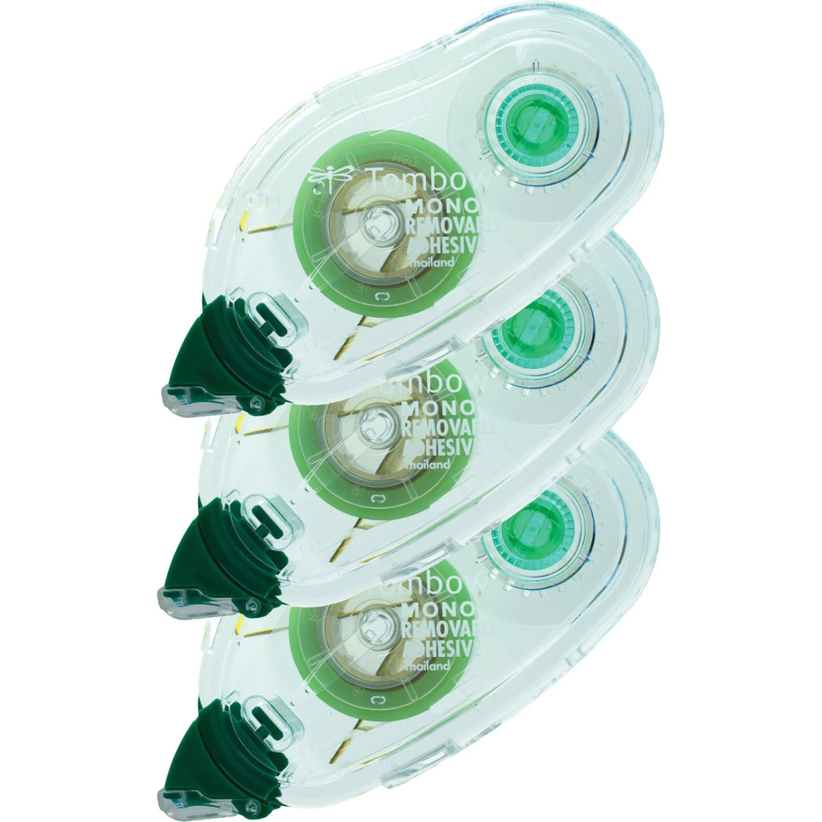 Tombow Mono Removable Adhesive Refill: Clear 13.11 yd x 0.33’’ - 3 Pack - Double-Sided Tape