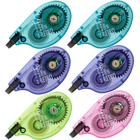 Tombow MONO Retro Correction Tape: White Tape Ergonomic Dispenser - 6/Box - Supplies