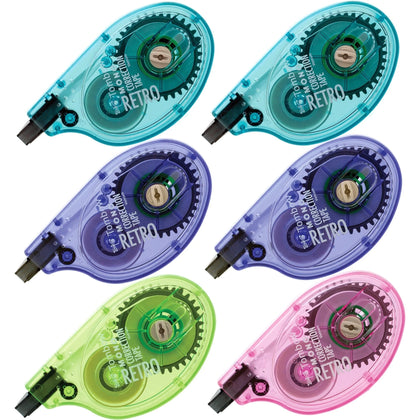 Tombow MONO Retro Correction Tape: White Tape Ergonomic Dispenser - 6/Box - Supplies