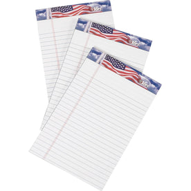 TOPS American Pride Jr. Legal Writing Tablet - 50 Sheets - White Paper - Letter & Pads