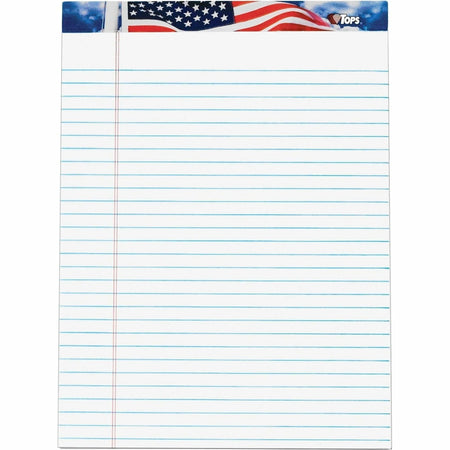 TOPS American Pride Writing Tablets: 50-Sheet Strip Ruled Pads - 12-Pack - Letter Legal & Jr.