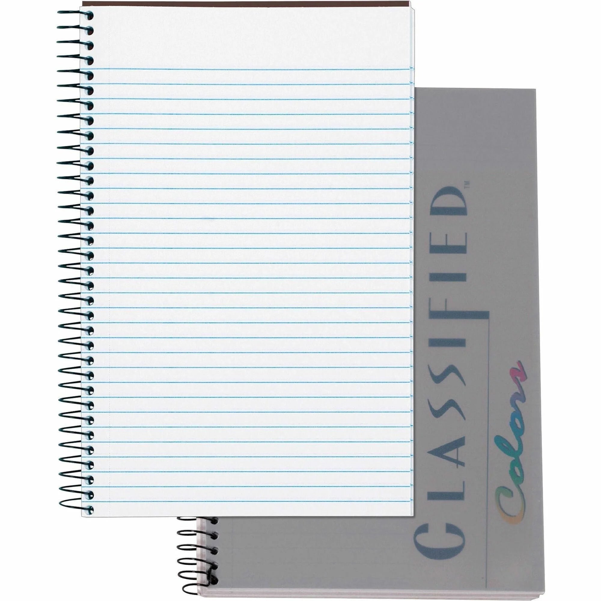 TOPS Classified Business Notebooks: Letter Size 100 Sheets Graphite Plastic Cover - Notebooks