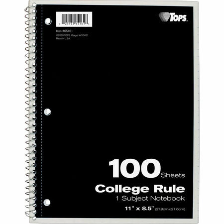 TOPS College-Ruled Notebook - 100 Sheets - Wire Bound - Assorted Colors - Notebooks