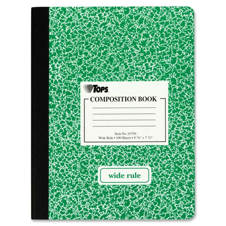 TOPS Composition Books: Wide Ruled 100 Sheets Sewn Binding - Notebooks