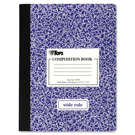 TOPS Composition Books: Wide Ruled 100 Sheets Sewn Binding - Notebooks