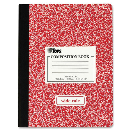 TOPS Composition Books: Wide Ruled 100 Sheets Sewn Binding - Notebooks