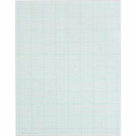 TOPS Cross-Section Pad - 50 Sheets - Glue - Blue Margin - 20 lb Basis Weight - Letter - 8 1/2’’ x 11’’ Sheet Size