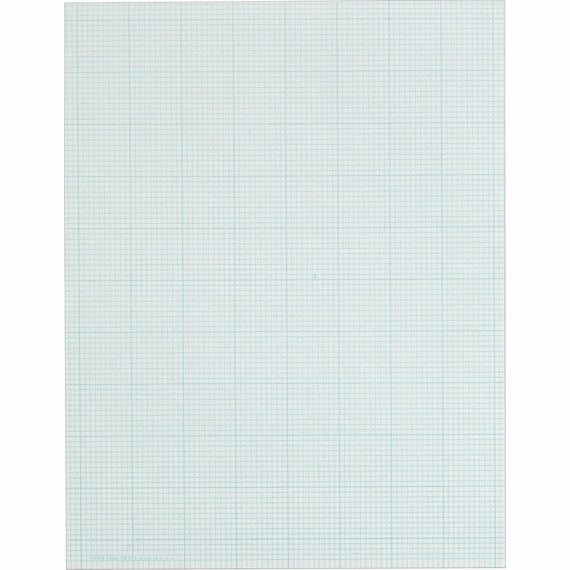 TOPS Cross-Section Pad: 50-Sheet Glue Pad with Blue Margin - Graph Paper
