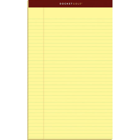 TOPS Docket Gold Legal Pads - Legal - 2000