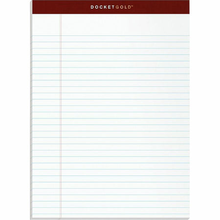 TOPS Docket Gold Legal Ruled White Legal Pads - Front