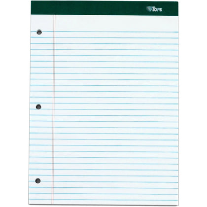 TOPS Docket Legal Pads - 100 Sheets Double Stitched 0.34’’ Ruled - 6/Pack - Letter & Jr.