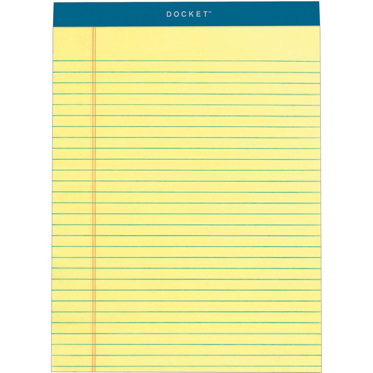 TOPS Docket Legal Rule Writing Pads - 50 Sheets - Canary Paper - 6/Pack - Letter & Jr.