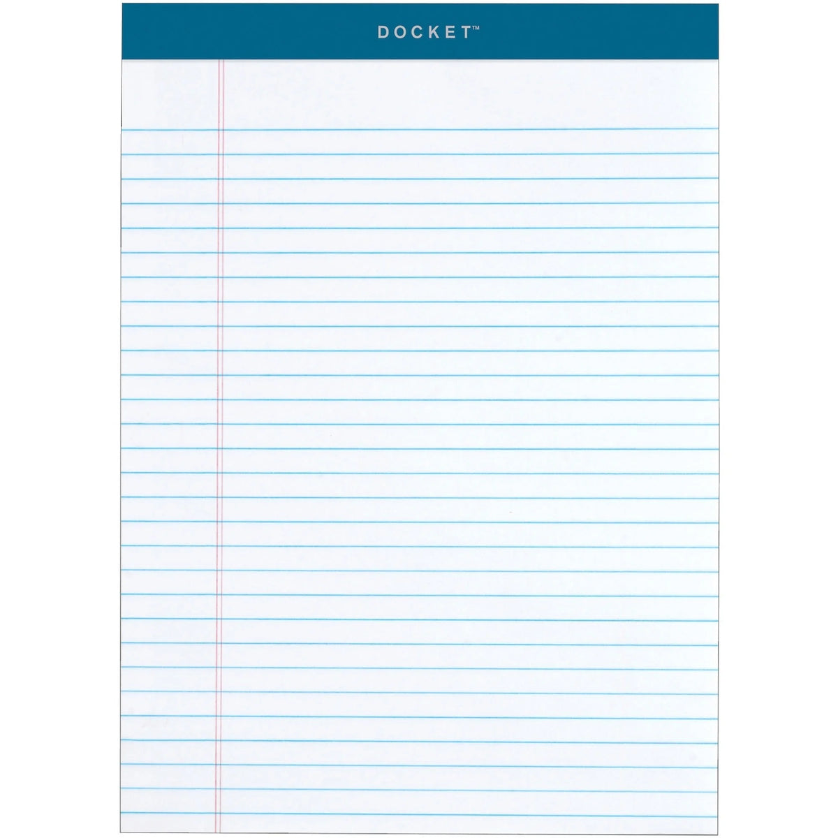 TOPS Docket Legal Rule Writing Pads - Premium Quality - 50 Sheets - 8.5’’ x 11.75’’ - White - 6/Pack - Letter & Jr.